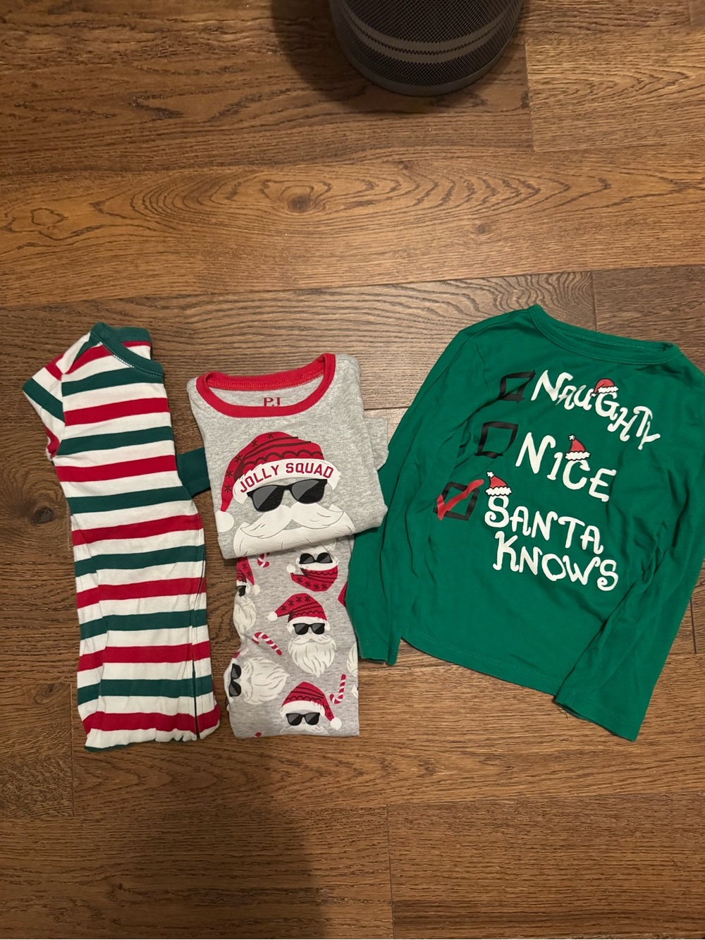 Kids Christmas Pajama Set - Green & Red Holiday Tops